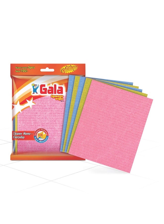 Gala Sponge Wipe for Kitchen 5 Pcs Pack (Multipurpose) (148995) - Image 1